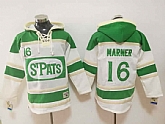 Toronto Maple Leafs #16 Mitchel Marner White St. Patrick's Day All Stitched Hooded Sweatshirt,baseball caps,new era cap wholesale,wholesale hats